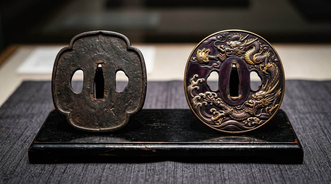 鉄鐔（てつつば）と金工鐔（きんこうつば）——素材で分かれる刀装金具の二大潮流